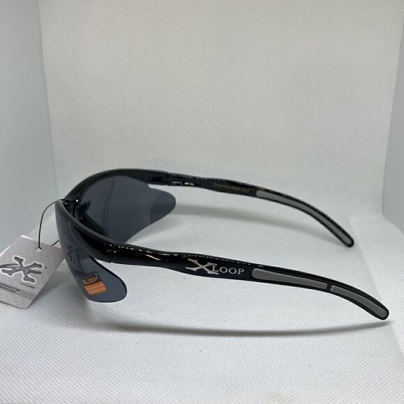X-Loop Mens Semi-Rimless Mens Dark Lens Sunglasses - Picture 3 of 3